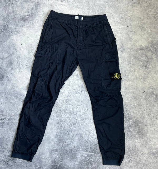 Stone island SS19 navy blue cuffed cargo trousers