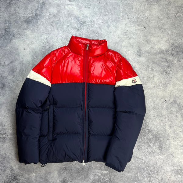 Moncler Konic red & navy coat