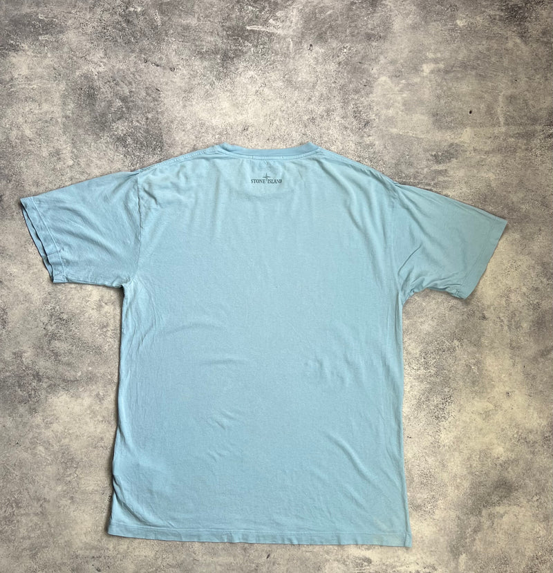 Stone island SS17 blue graphic tee