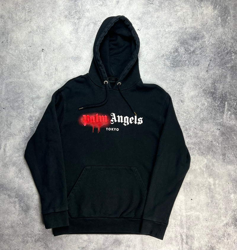 Palm angels black Tokyo spray hoodie