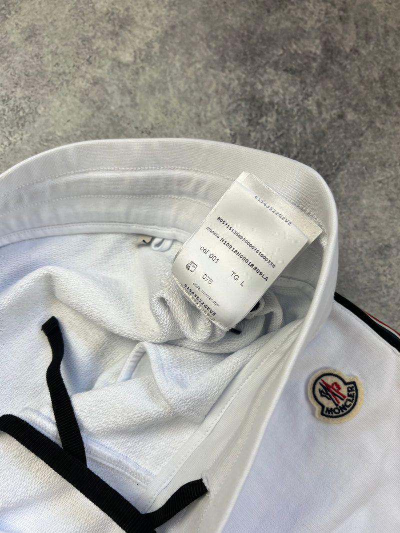 Moncler tri-colour white joggers