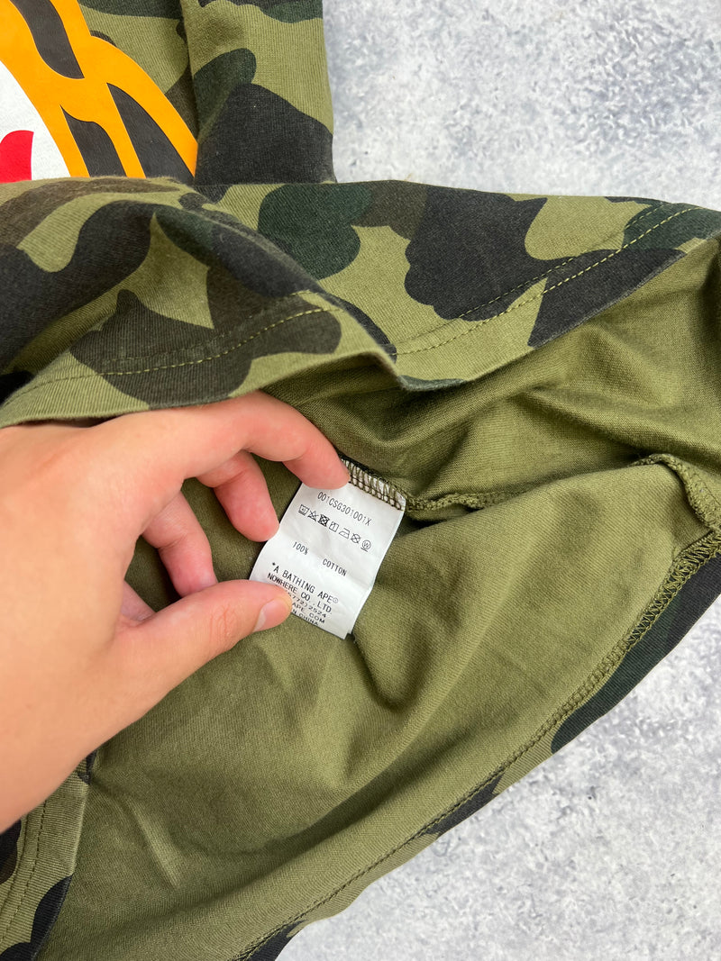 Bape green camo tiger tee