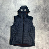 CP company navy padded goggle gilet