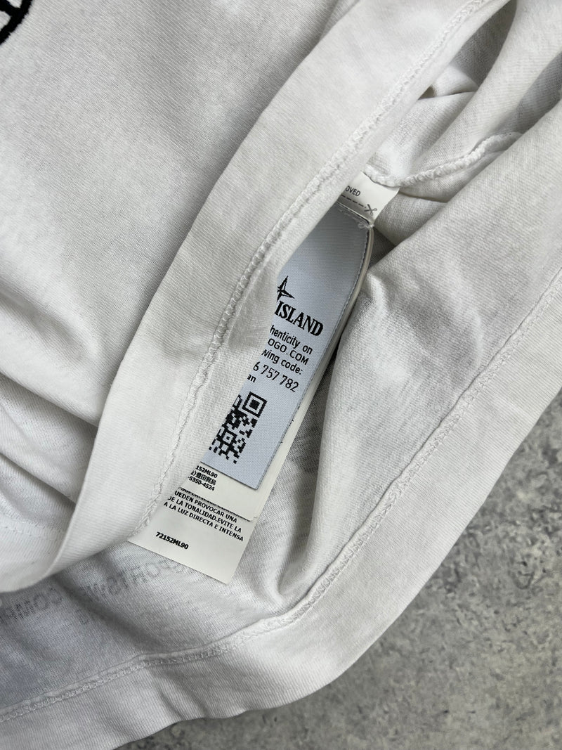 Stone island 2020 white L/S graphic tee