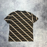 Fendi diagonal FF logo tee