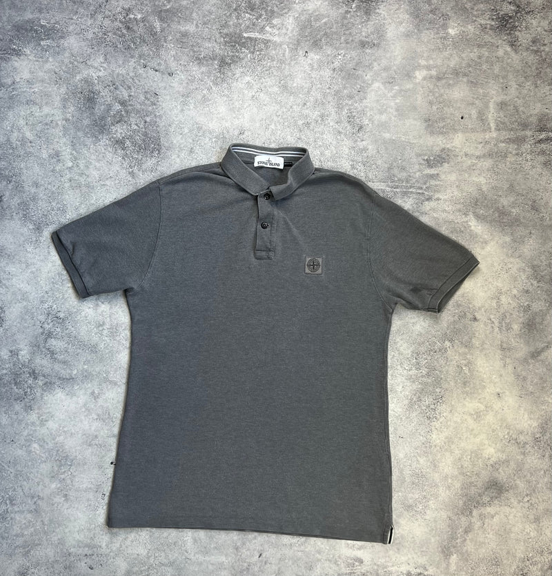 Stone island 2015 grey polo shirt