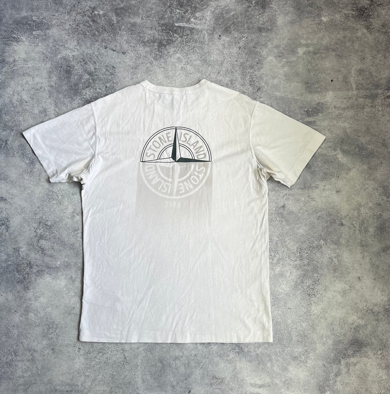 Stone island AW19 white graphic tee