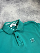 Stone island green polo shirt