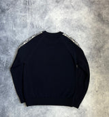 Dior deep blue oblique inserts jumper