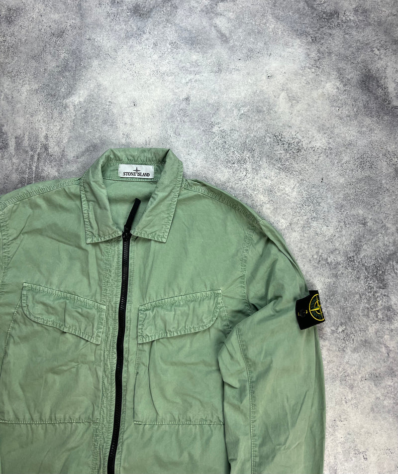 Stone island 2022 olive green overshirt