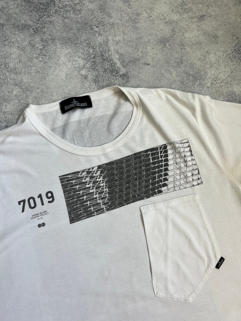 Stone island SS19 shadow project back print pocket tee