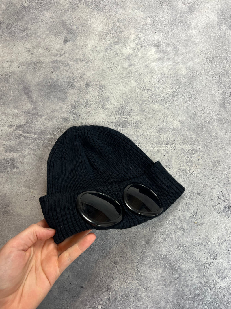 CP company navy goggle beanie