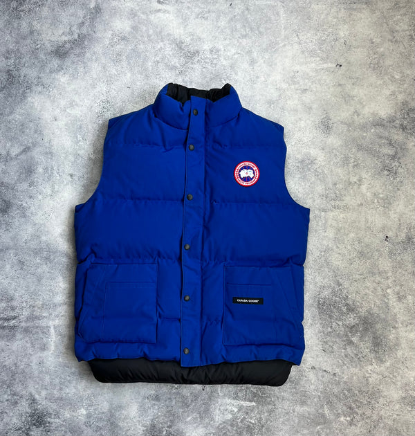 Canada goose blue camo gilet best sale