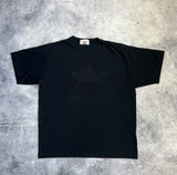 Stone island x supreme 2020 black embroidered tee