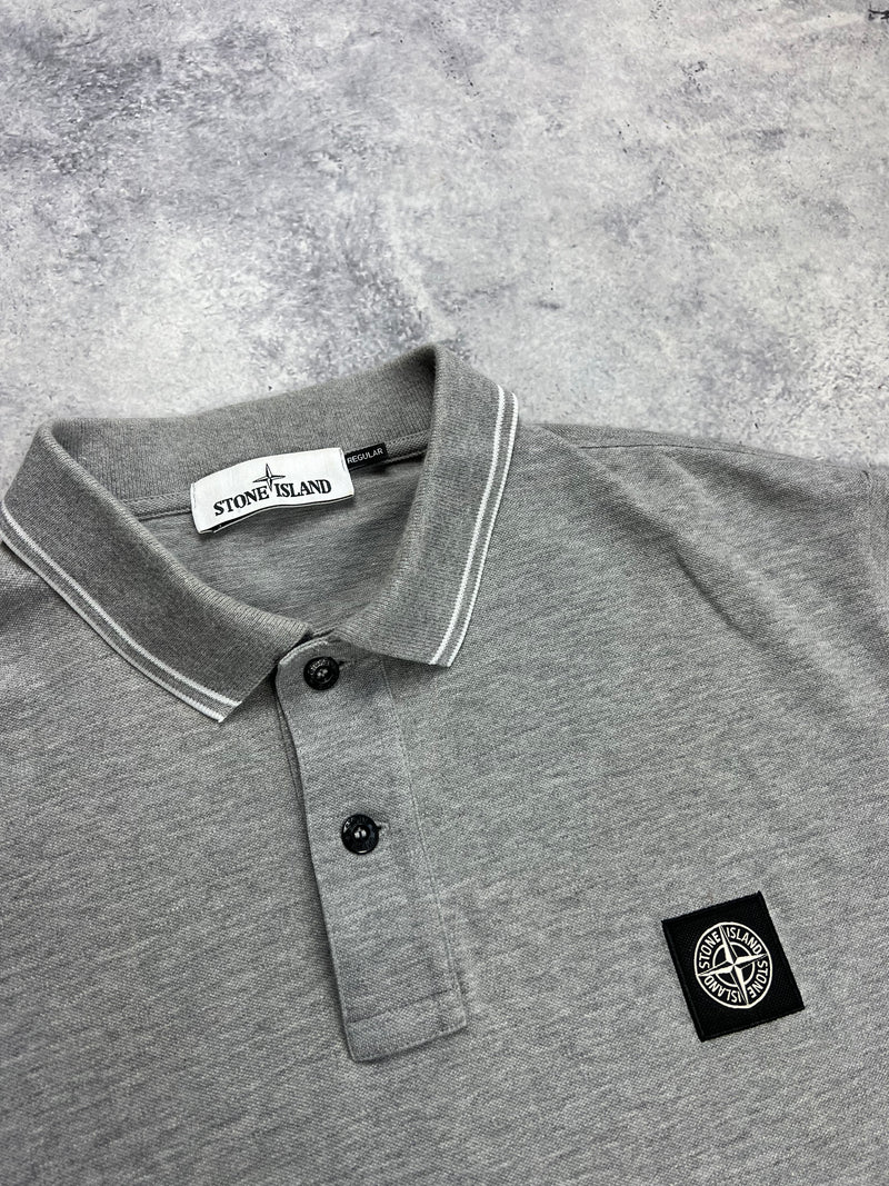 Stone island 2019 grey polo shirt