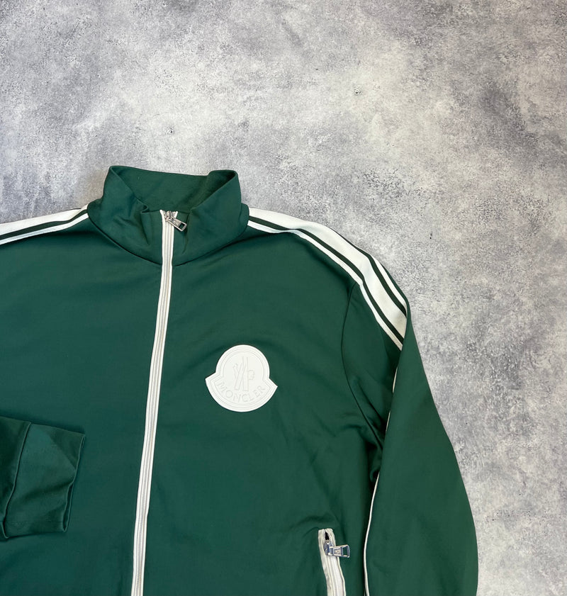 Moncler green big logo track jacket