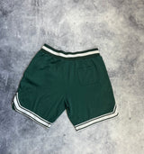 Moncler green big logo track shorts