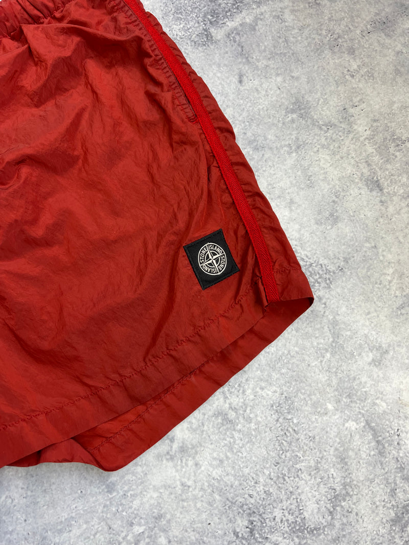 Stone island 2019 red nylon metal swim shorts