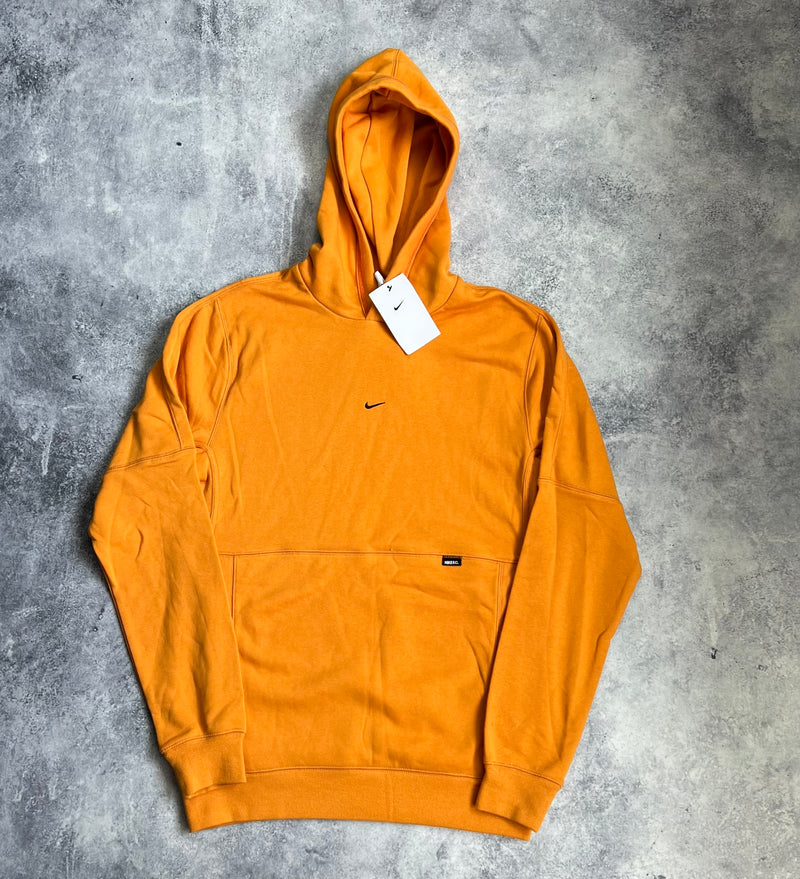 Nike orange cotton & nylon hoodie