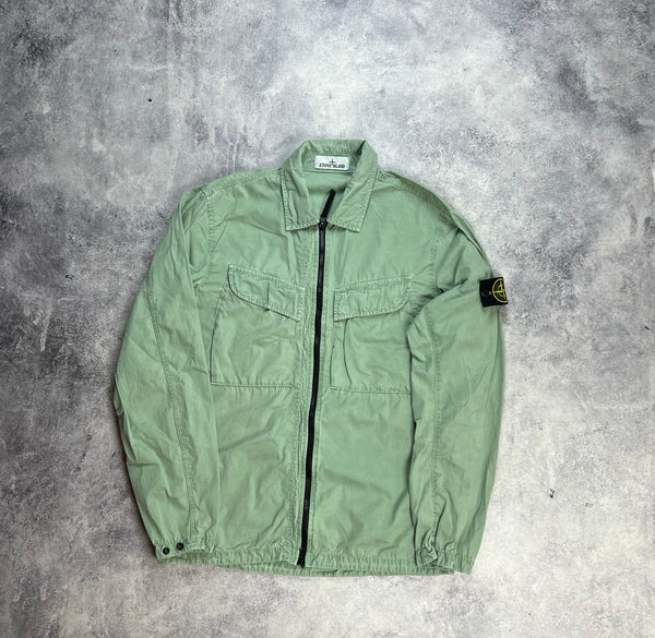 Stone island 2022 olive green overshirt