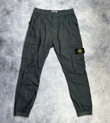 Stone island charcoal grey cargo trousers