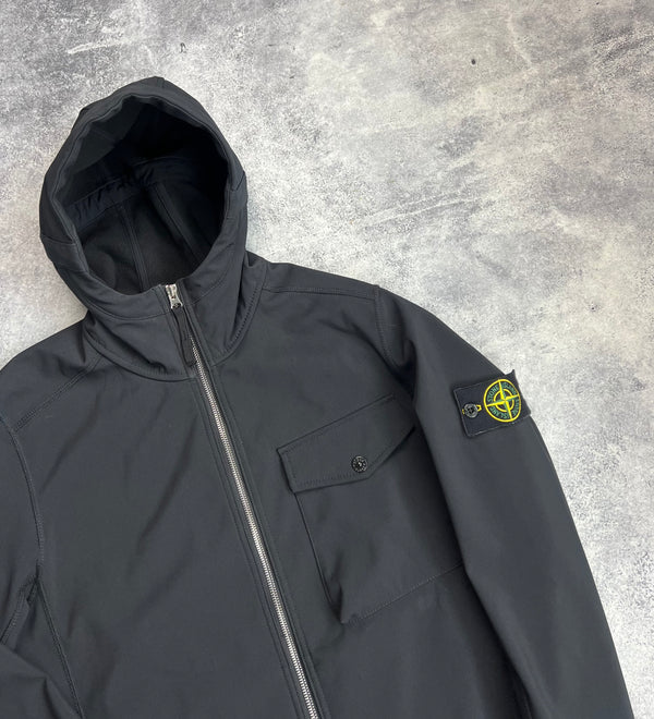 Stone island AW17 black soft shell-R jacket