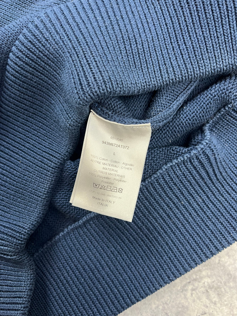 Dior deep blue oblique inserts jumper