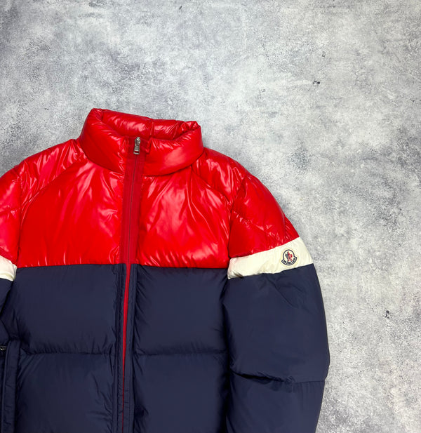 Moncler Konic red & navy coat