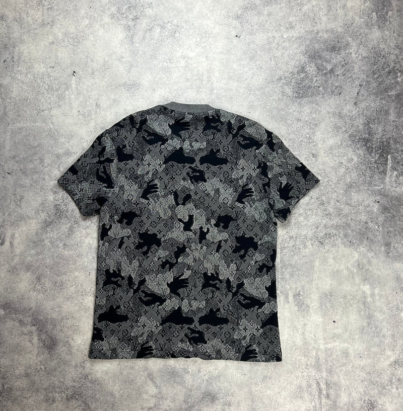 Louis vuitton grey camo jacquard tee