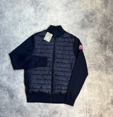 Canada goose navy marine hybridge knit packable jacket