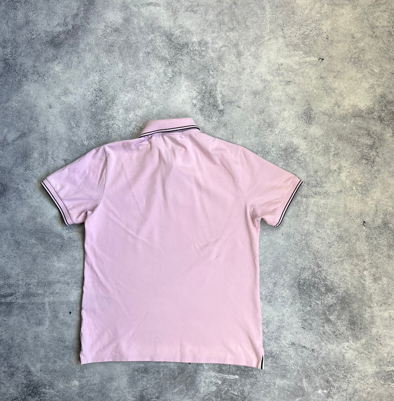 Stone island pink polo shirt