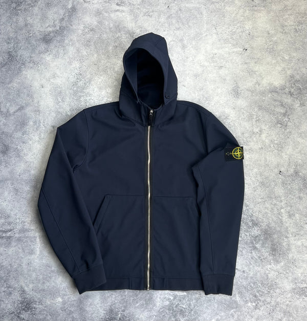 Stone island 2019 navy light soft shell-r jacket