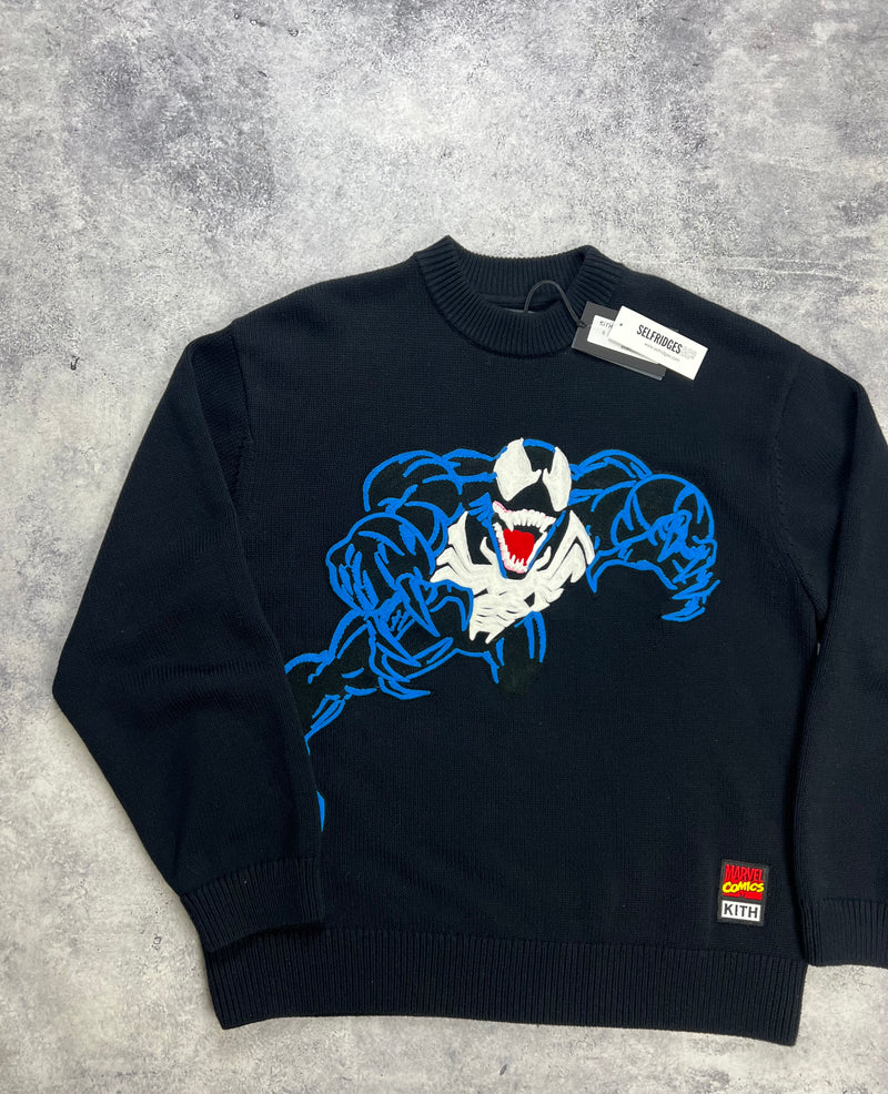 Kith x marvel the venom black sweater