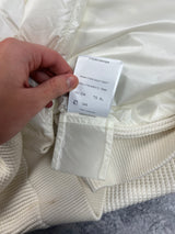 Moncler white padded tricot cardigan