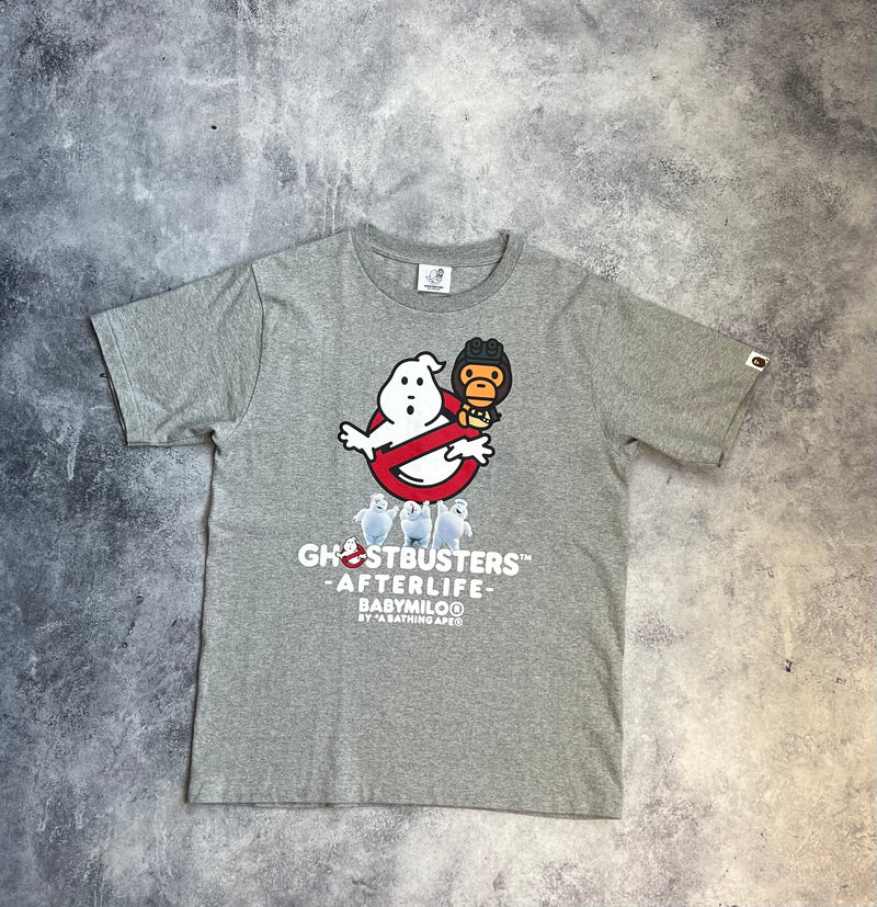 Bape x ghostbusters afterlife grey tee