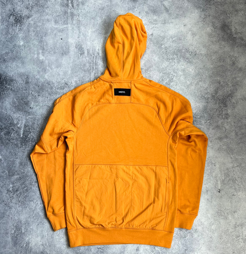 Nike orange cotton & nylon hoodie