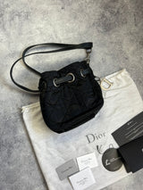 Christian Dior women’s black Cannage bucket bag