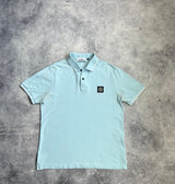 Stone island baby blue polo shirt