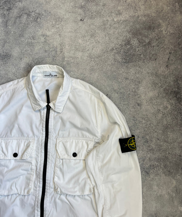 Stone island 2021 white overshirt