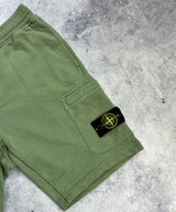 Stone island khaki cotton shorts