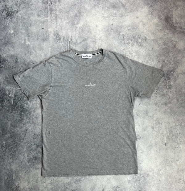 Stone island 2022 grey tricromia three tee