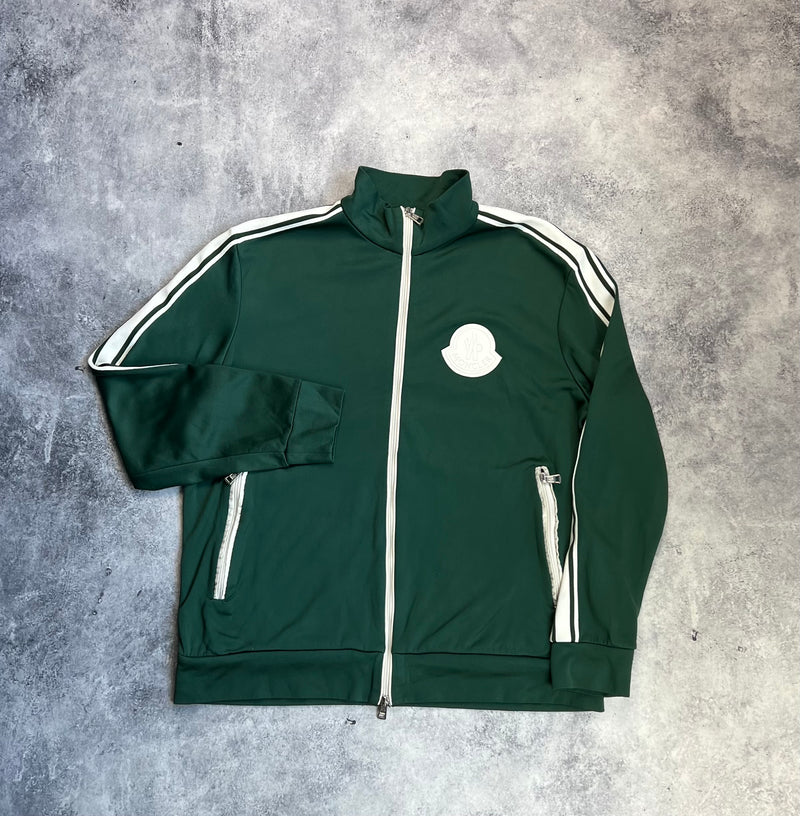 Moncler green big logo track jacket