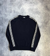 Dior deep blue oblique inserts jumper