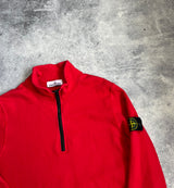 Stone island 2022 red 1/4 zip jumper