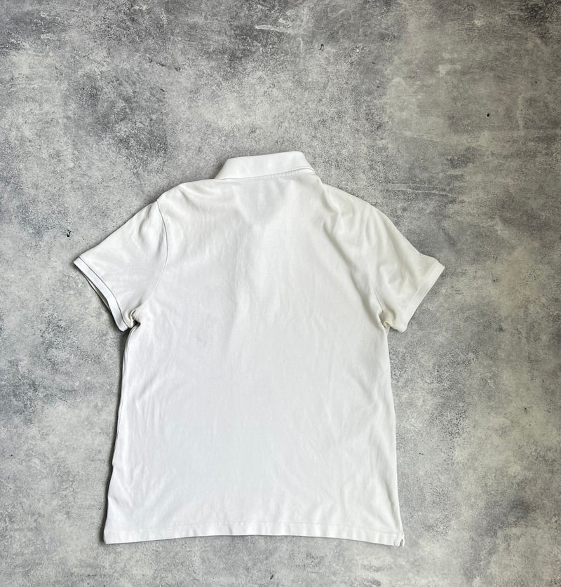 Moncler white polo shirt