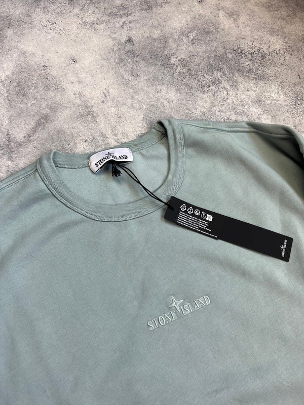 Stone island SS23 sky blue embroidered jumper