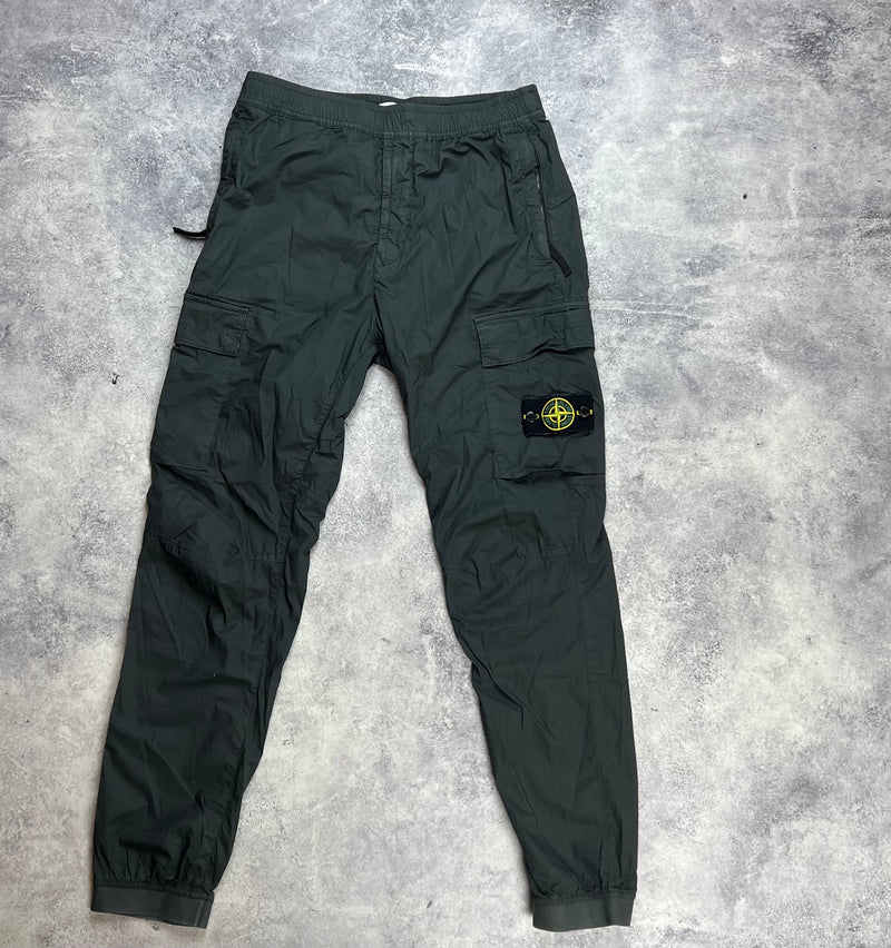 Stone island charcoal grey cargo trousers