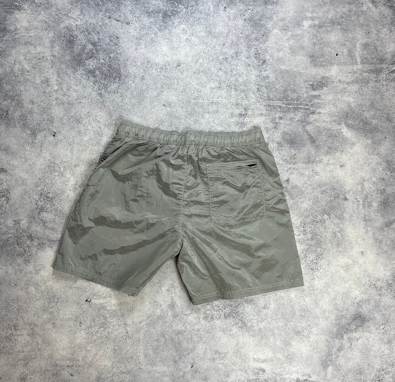 Stone island 2017 silver nylon metal swim shorts