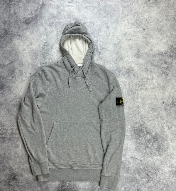 Stone island 2022 light grey pullover hoodie