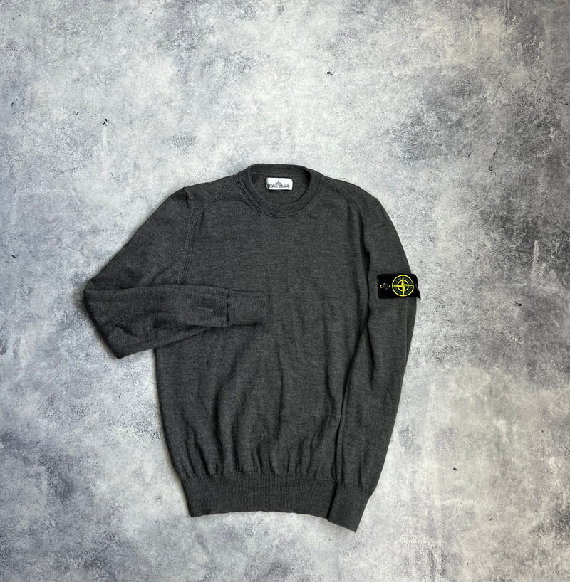 Stone island 2019 charcoal grey wool jumper